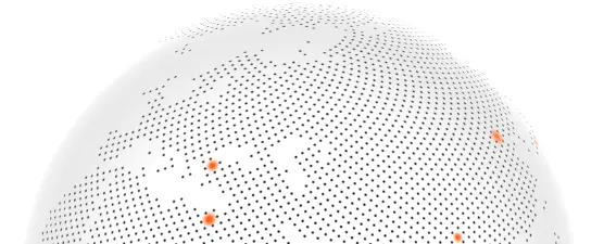 Interactive globe showing global blockchain network coverage